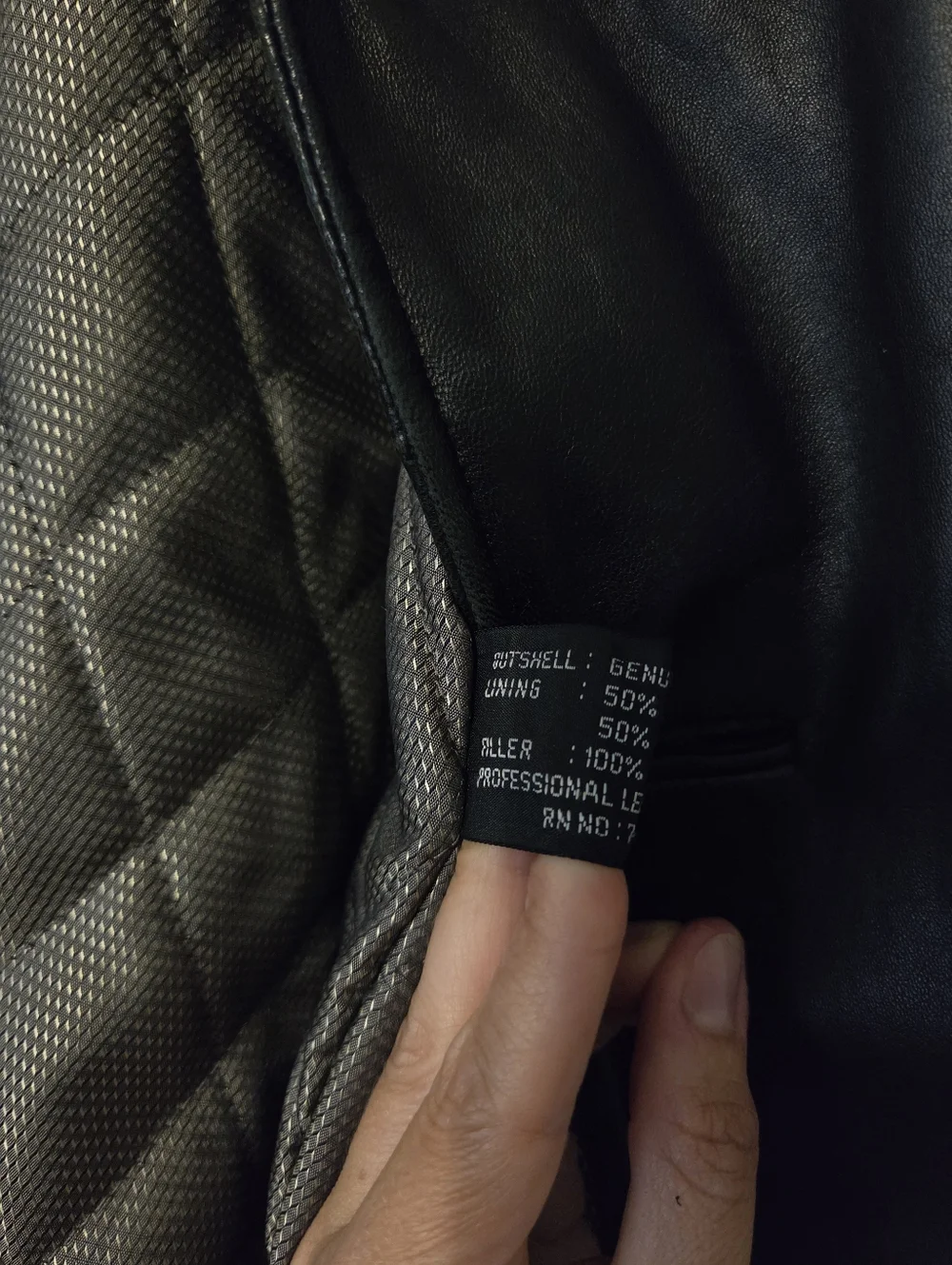 Adler 1995 Men's Black Leather Pea Coat